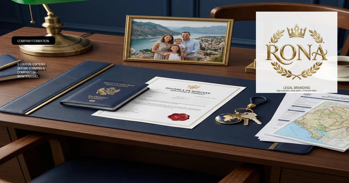 5 Crucial Criteria Before Forming a Company in Montenegro