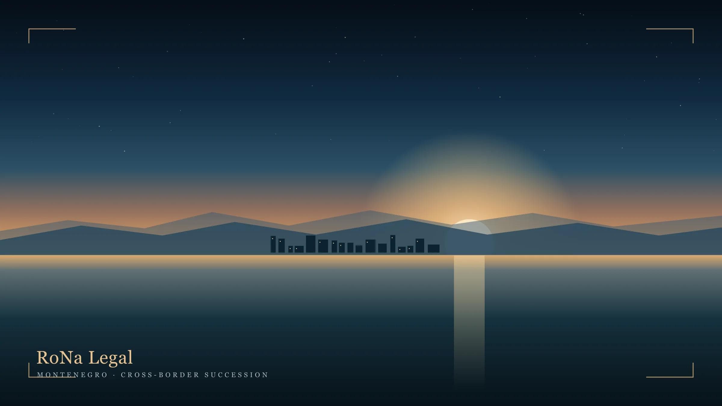 Cover illustration: an estate crossing the border between an EU member state and Montenegro