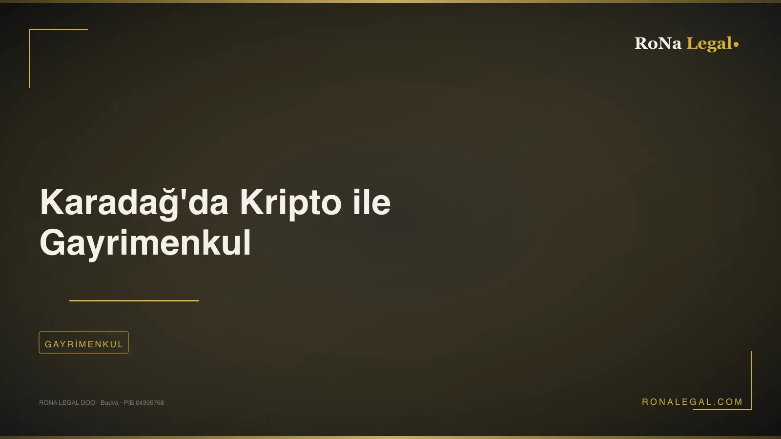 Crypto-Backed Real Estate in Montenegro — RoNa Legal service hero
