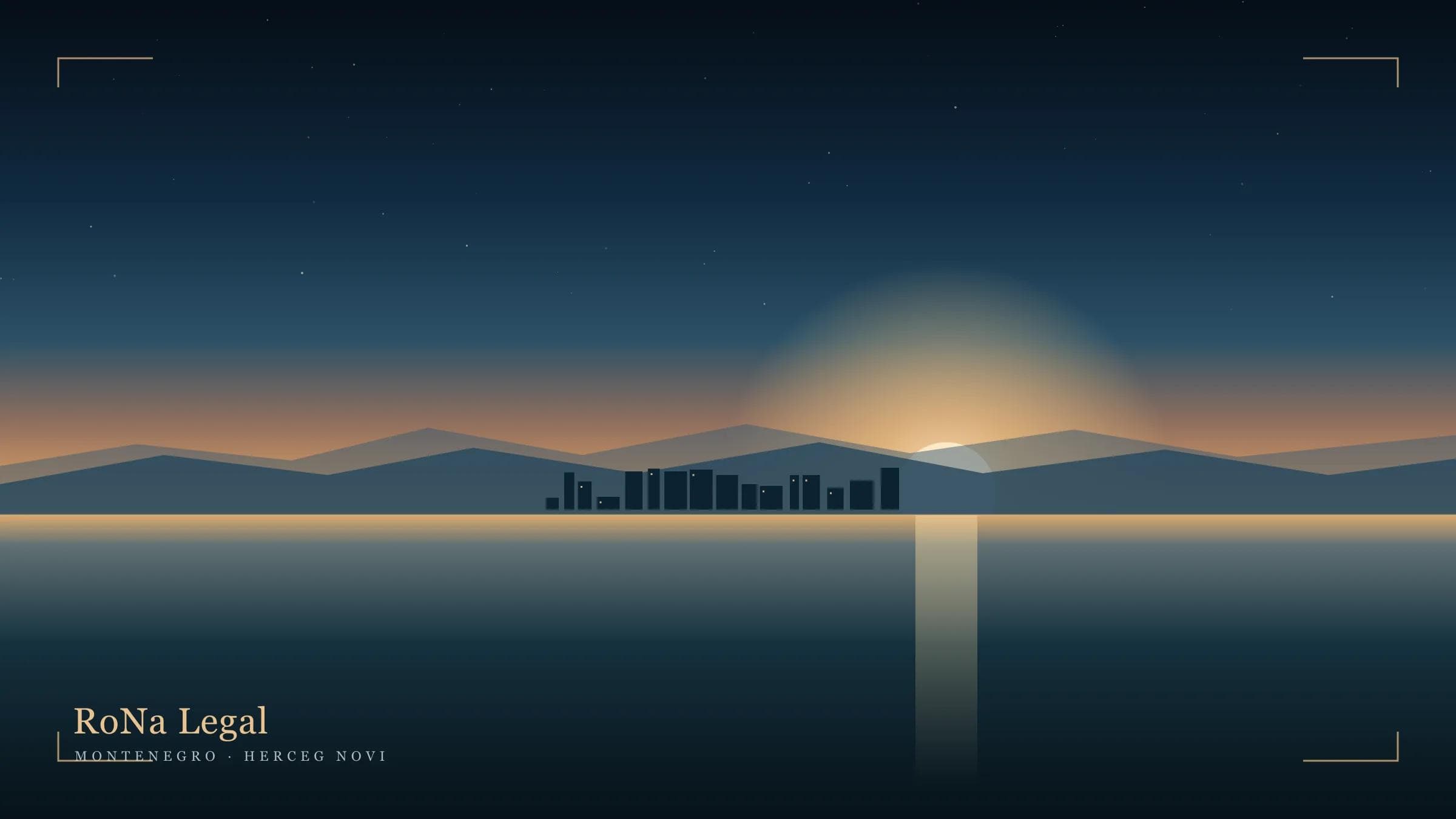 Abstract Adriatic cover for a legal market guide to Herceg Novi real estate