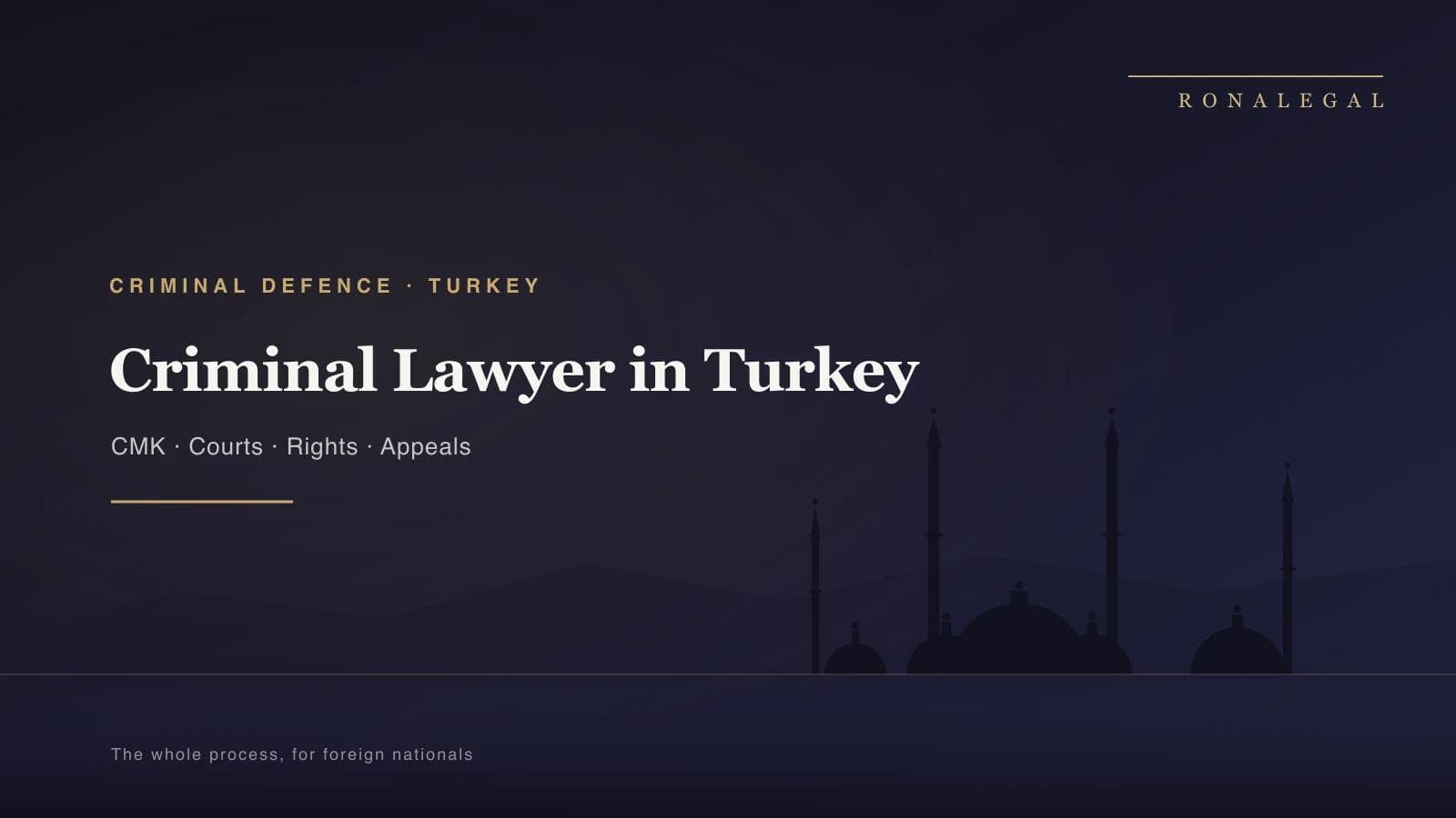 Criminal lawyer in Turkey for foreign nationals — the whole process