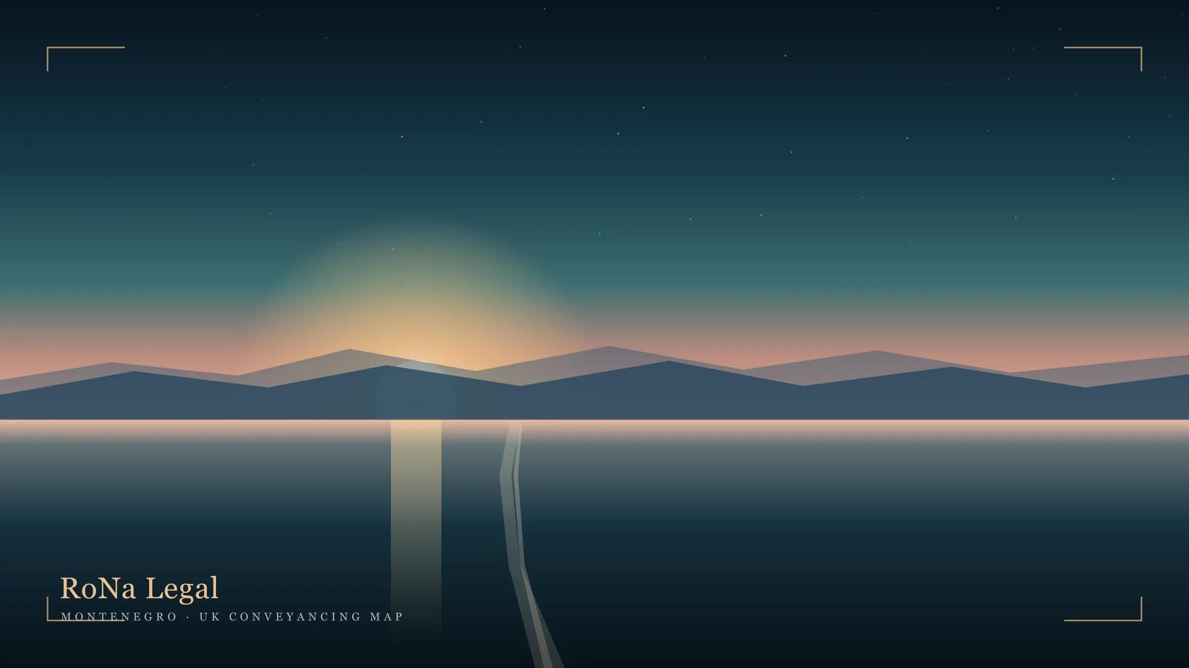 Abstract cover for a guide mapping English conveyancing safeguards onto Montenegrin property practice