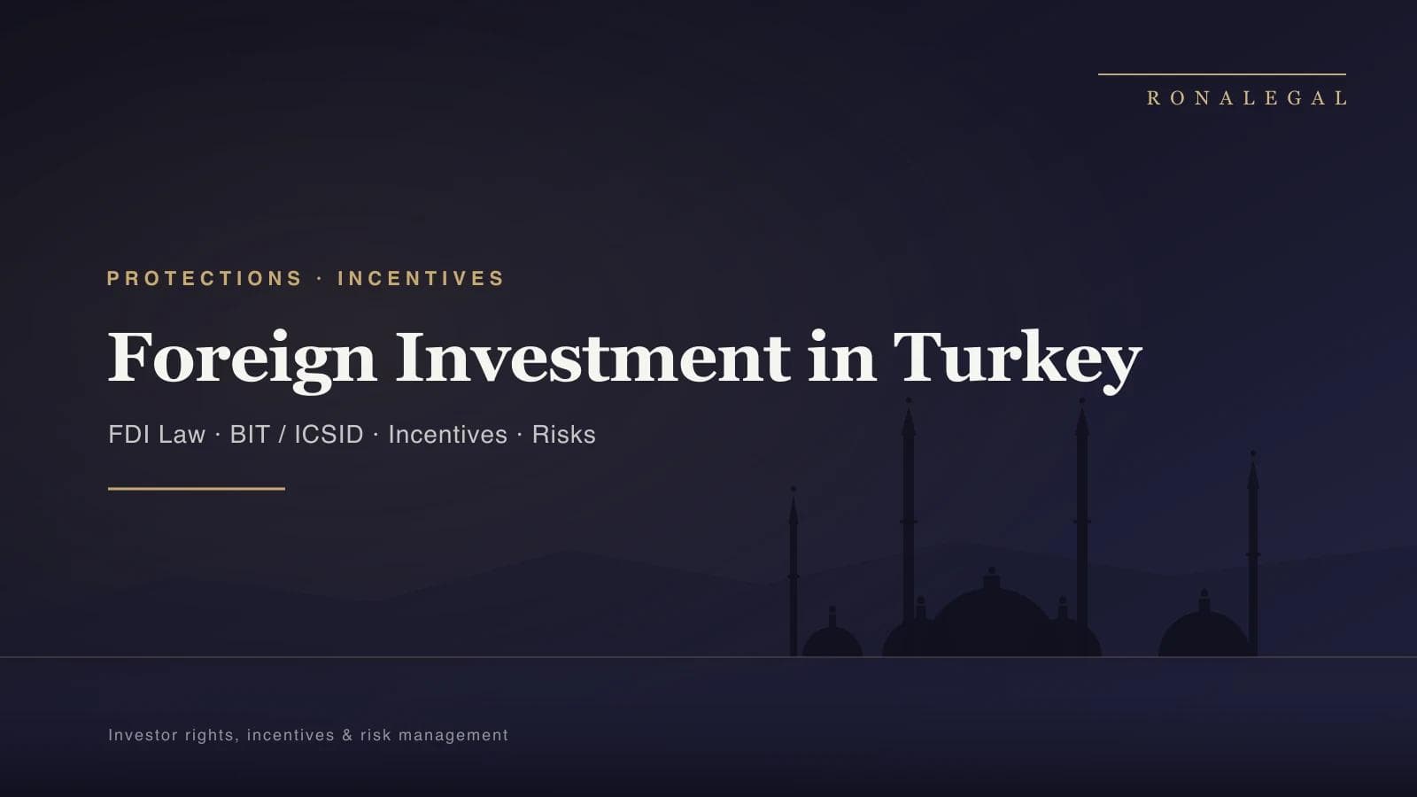 Foreign investment in Turkey — protections, incentives and risks